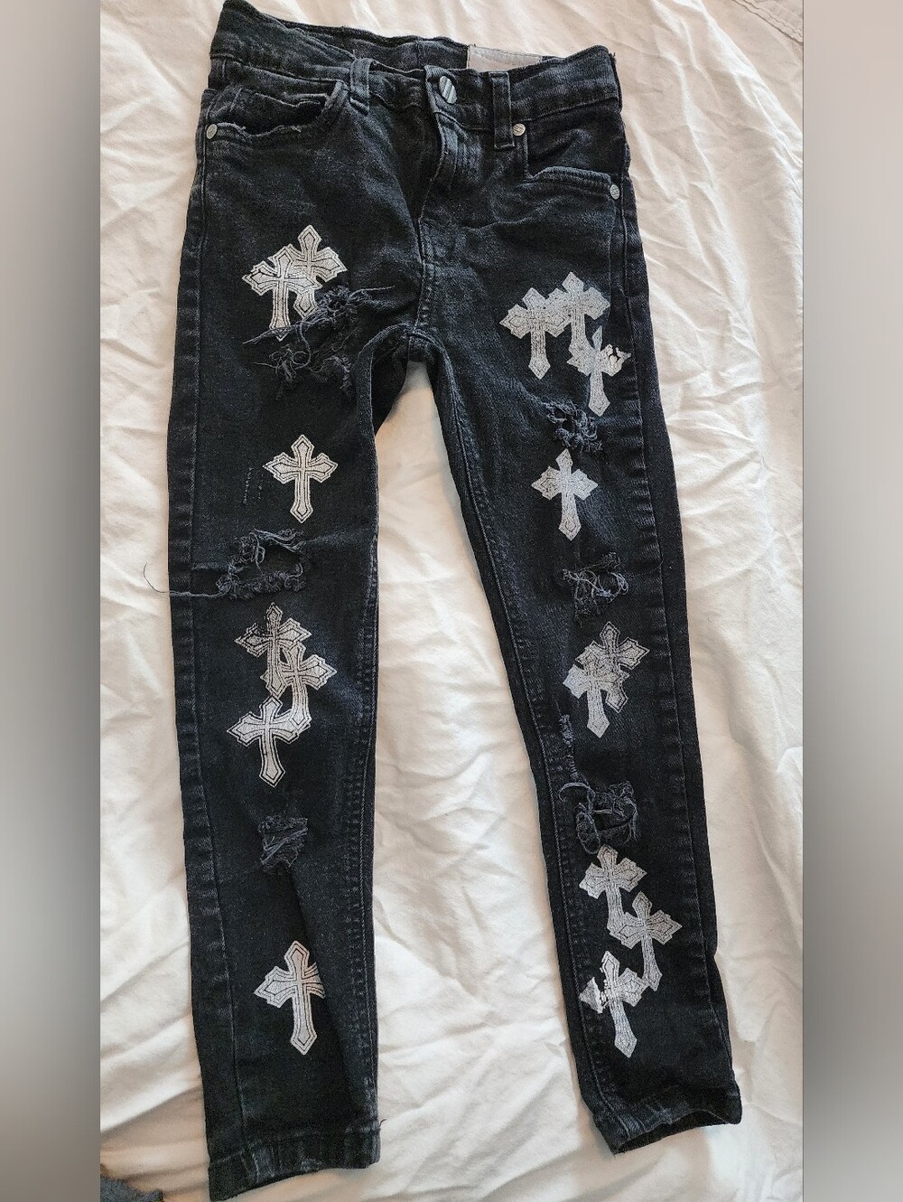Boys FWRD DENIM Kids' Black Jeans - Slim Fit Size 7